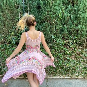 Pink floral comfortable dress!